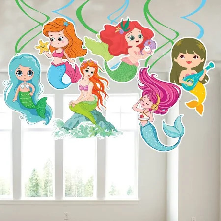 Mermaid Theme Swirls Hanging Mermaid Theme Swirls Hanging