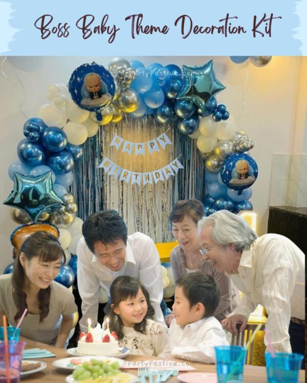 Boss Baby Foil Curtain Theme Decoration combo Kit Boss Baby Foil Curtain Theme Decoration combo Kit