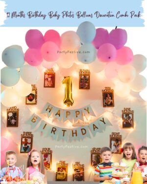 12 Months Birthday Baby Photos Decoration Combo Pack