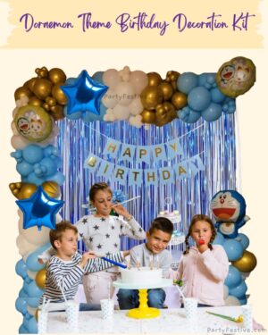 Doraemon Theme Birthday Decoration Kit @partyfestive