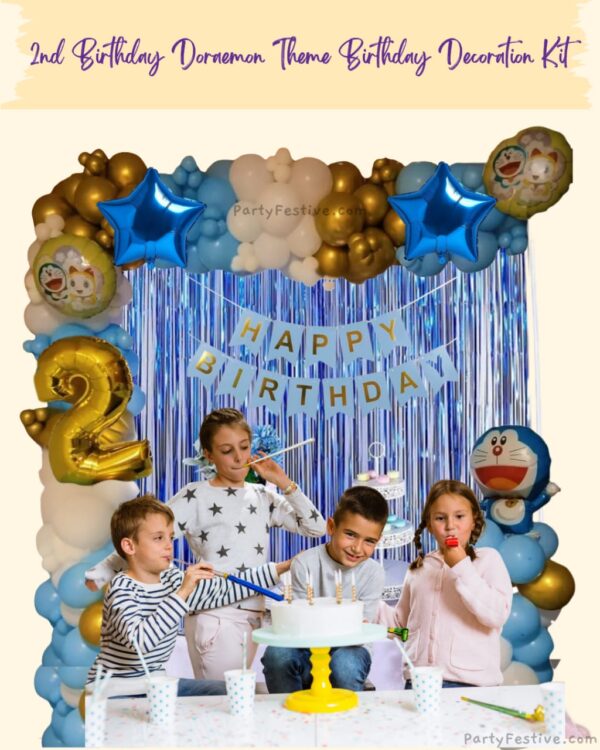 Doraemon Theme Birthday Decoration Kit @partyfestive Doraemon Theme Birthday Decoration Kit