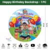 Cocomelon Theme Theme Round Customize Birthday Backdrop Banner