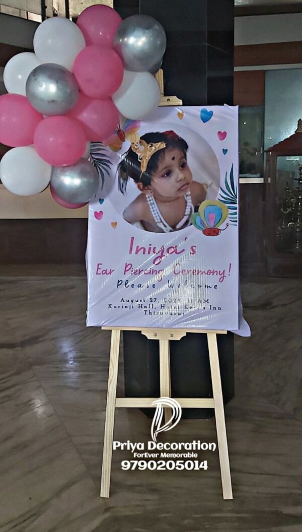 Wooden Easel Stand with Angle 5Feet Wooden Easel Stand with Angle and Height Adjustment for Welcome Board, Name Board - 5Feet