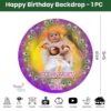 Krishna Theme Theme Round Customize Birthday Backdrop
