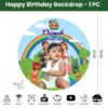 Cocomelon theme Round Customized birthday backdrop Banner