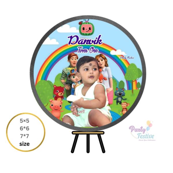 Cocomelon theme Round Customized birthday