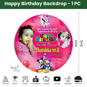 Mickey mouse Theme banner backdrop Customize