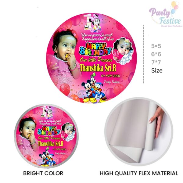 Mickey mouse Theme banner backdrop Size