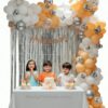 Silver , White & Peach Theme decoration Kit